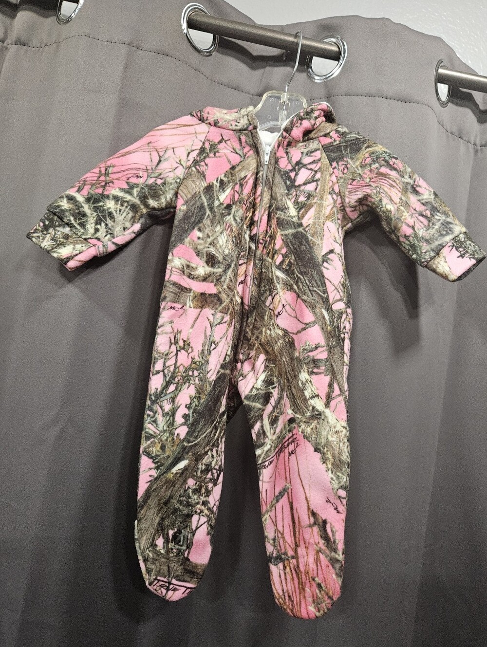 Mossy Oak Realtree Camo Fleece Hooded Snowsuit Bunting Baby 0-3 Months